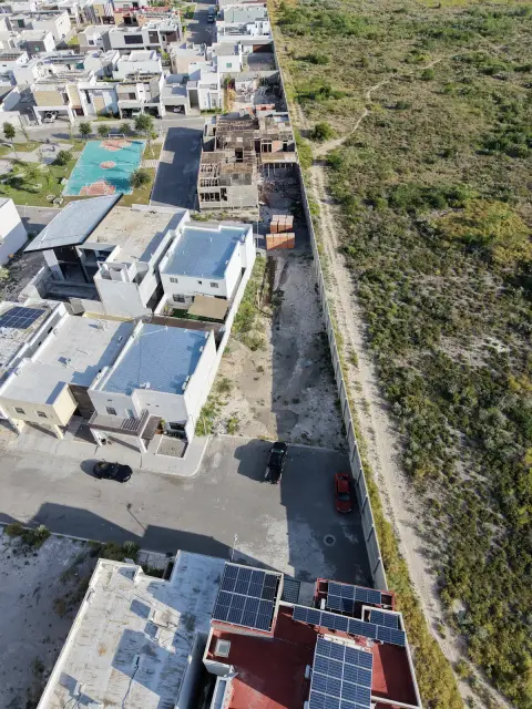 Vista aérea del fraccionamiento Residencial La Retama
